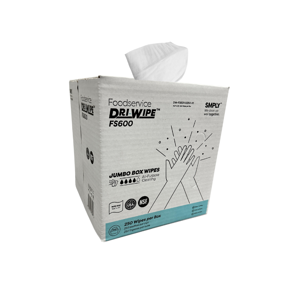 Dri-Wipe F600 Foodservice Towels – 250 Count Sanitizer-Compatible Towels for Reliable Cleaning Across Commercial Foodservice Operations