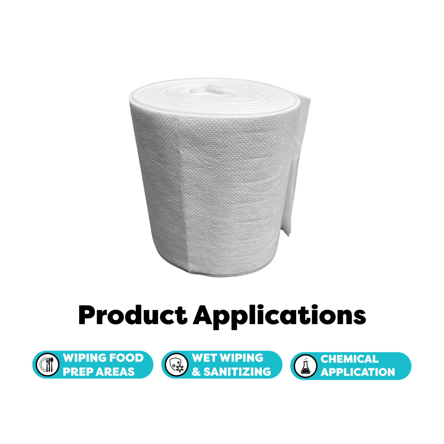 Dri-Wipe Solution Ready System (SRS) Refill Rolls – Dry Wipes Only (No Bucket) – 6 Rolls × 250 (1,500 Total) – Add Bleach, Quat, or Peroxide – Professional Sanitizing Wipes for Foodservice, Gyms & Industry