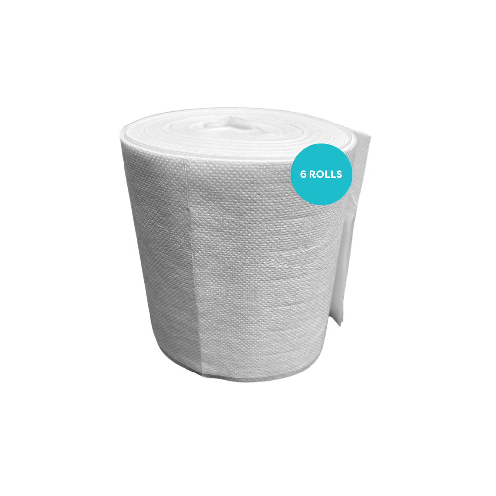 Dri-Wipe Solution Ready System – Dry Wipes with Refillable Bucket for Bleach, Sanitizers & Disinfectants – 6 Rolls (90/roll, 540 Total) – Disposable Wipes for Cleaning & Sanitizing